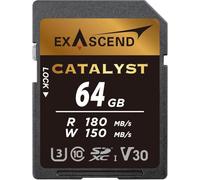 Exascend Catalizador UHS-I/V30/U3/Clase 10 Tarjeta SD de 64 GB