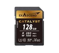 Exascend Catalyst - Tarjeta de Memoria SDXC UHS-II V60 de 128 GB en 4K Ultra HD 100 MB/s velocidades de Escritura, 280 MB de Lectura UHS-II, Clase 10, U3, V60 SD