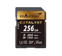 Exascend Catalyst - Tarjeta de Memoria SDXC UHS-II V60 de 256 GB 4K UHD de hasta 180 MB/s velocidades de Escritura, UHS-II, Clase 10, U3, V60