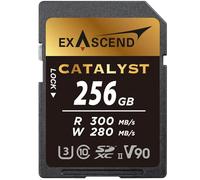 Exascend Catalyst - Tarjeta de memoria SDXC UHS-II V90 de 256 GB, 8K UHD de hasta 280 MB/s, velocidades de escritura, UHS-II, clase 10, U3, V90