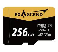 Exascend Catalyst UHS-I/V30/U3/Class 10 - Tarjeta microSD de 256 GB con Adaptador
