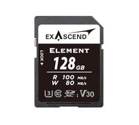 Exascend Elemento 128 GB SDXC UHS-I V30 tarjeta de memoria 4K UHD hasta 170 MB/s, UHS-I, clase 10, U3, V30 cámara SD tarjeta (UHS-I V30 100MB/s, 128 GB)