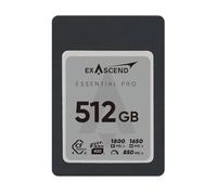 Exascend Essential Pro CFexpress TypeA 4.0 Tarjeta 512 GB/Lectura: 1800 MB/s, Escritura: 1650 MB/s