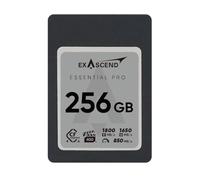Exascend Essential Pro - Tarjeta de memoria CFExpress 4.0 tipo A de 256 GB, 1650 MB/s, escritura de 1800 MB/s, lectura VPG400, ofrece tarjeta CF de video ultra HD 8K de escritura sostenida de 850 MB/s
