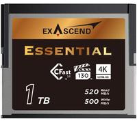 Exascend Essential - Tarjeta de memoria Cfast 2.0 de 1 TB, hasta 520 MB/s de lectura, aprobada para Blackmagic URSA Mini Pro 12K, Canon XC15/C300MKII y más