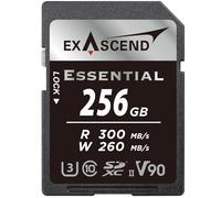 Exascend Essential - Tarjeta de memoria SDXC UHS-II V90 de 256 GB, 4K UHD de hasta 260 MB/s, velocidades de escritura, UHS-II, clase 10, U3, V90