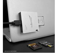 Exascend 4 en 1 CFexpress/SD/SD Express/microSD Multi Card Reader, 10Gbps, USB-C, MagSafe para montar en teléfono y PC