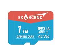 Exascend Tarjeta microSD UHS-I de 1 TB / 512 GB, U3, V30, A2, hasta 175 MB/s, ideal para Nintendo Switch y otras consolas de juegos (1 TB)