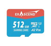 Exascend Tarjeta microSD UHS-I de 1 TB / 512 GB, U3, V30, A2, hasta 175 MB/s, ideal para Nintendo Switch y otras consolas de juegos (512 GB)