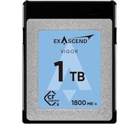 Exascend VIGOR CFexpress tipo B, 1 TB, velocidad de escritura sostenida de 1700 MB/s, para vídeo RAW-8K para cámaras réflex digitales y de vídeo profesionales, velocidades de escritura duraderas para