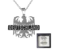 exatta Collar de águila de Alemania para hombres, collar de águila alemana de acero inoxidable, joyería del escudo de armas de Alemania, joyería para hombres