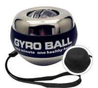 EXBEPE Bola de torsión de carcasa de metal con luz, bola giroscópica de arranque automático con peso, entrenador de mano, muñeca, antebrazo y fortalecedor para ejercicio, articulaciones y músculos con