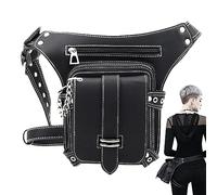 EXBERT Bolsa de Pierna de Cintura Steampunk | Bolsa de Moto | Bolsa impermeable Mochilas de Moto para Hombres Bolso de Tamaño Ajustable para Camping Senderismo Ciclismo