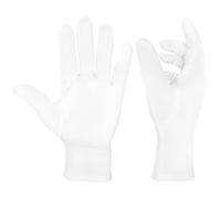 EXBRIECO, 6, 12, 60, 120, 240 o 480 Pares, Guantes de Algodón, Hidratantes, Suaves, Elásticos, para el Cuidado de las Manos, Cómodos, Guantes para Mimo, Joyería, Camarero, Disfraz, Blanco o Negro.