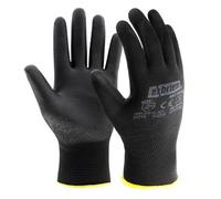 EXBRIECO Guantes de Trabajo Profesionales con CAT2 de Protección, Guantes en Poliéster y Poliuretano, Ideales para Automotriz, Equipos y Maquinaria, Resistentes, Guantes con Certificaciones ISO