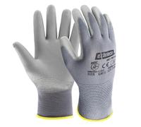 EXBRIECO Guantes de Trabajo Profesionales con CAT2 de Protección, Guantes en Poliéster y Poliuretano, Ideales para Automotriz, Equipos y Maquinaria, Resistentes, Guantes con Certificaciones ISO