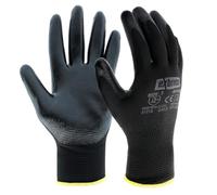 EXBRIECO Guantes de Trabajo Profesionales Ideales para Automotriz, Construcción y Embalaje, Guantes de Protección CAT2 en Poliéster y Nitrilo, Precisión Táctil, Multipropósito, Cómodos, Resistentes