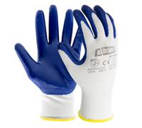 EXBRIECO Guantes de Trabajo Profesionales Ideales para Automotriz, Construcción y Embalaje, Guantes de Protección CAT2 en Poliéster y Nitrilo, Precisión Táctil, Multipropósito, Cómodos, Resistentes