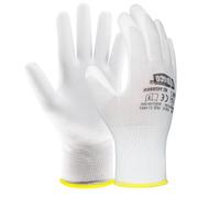 EXBRIECO Guantes de Trabajo Profesionales Ideales para Construcción, Abrasión, Mecánica, Guantes de Protección CAT 2 Multipropósito en Nylon y Poliuretano, Resistentes pack de 3,6,12,60,120,240