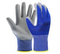 EXBRIECO Guantes de Trabajo Profesionales Ideales para Construcción, Abrasión, Mecánica, Guantes de Protección CAT 2 Multipropósito en Nylon y Poliuretano, Resistentes pack de 3,6,12,60,120,240