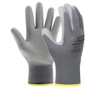 EXBRIECO Guantes de Trabajo Profesionales Ideales para Construcción, Abrasión, Mecánica, Guantes de Protección CAT 2 Multipropósito en Nylon y Poliuretano, Resistentes pack de 3,6,12,60,120,240