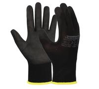EXBRIECO Guantes de Trabajo Profesionales Ideales para Construcción, Abrasión, Mecánica, Guantes de Protección CAT 2 Multipropósito en Nylon y Poliuretano, Resistentes pack de 3,6,12,60,120,240