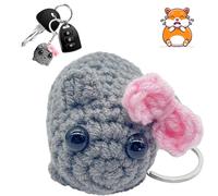 Exbrith Llavero de hámster triste, Juguete de Peluche de Hámster Triste, Compacto y portátil, Sad Hamster Meme, Muñeco de hámster tejido a mano