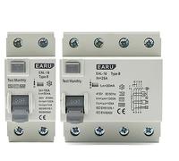 EXBWXNIL 10 Uds 2P/4P 10/30/100/300mA vehículo eléctrico EV Pila de Carga Disyuntor Corriente Residual DC RCCB RCD Tipo B 6KA DIN Rail Fuga Tierra(2P 25A)