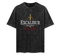 Excalibur Draught King Arthur Beer Parody Mens T-Shirt Unisex Black Top tee XXL