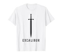 Excalibur La Espada Legendaria en la Piedra del Rey Arturo Camiseta gráfica económica, Hombre, Blanco, S