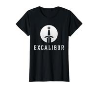 Excalibur La Espada Legendaria en la Piedra del Rey Arturo Camiseta gráfica económica, Mujer, Negro, S