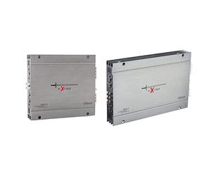 Excalibur X600.4 - Amplificador Estéreo 4 Canales (2400 W, Crossover Variable, 2 Ohmios) + X600.2 - Amplificador Coche 2 Canales, Potencia 1200W, Crossover Variable, 2 Ohms