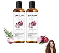 Excalvo Champu de Cebolla, 2026 Nuevo Champú Cebolla, Champu Excalvo, Con Extracto De Canela, Limpieza Diaria Para Un Cabello Más Denso En Apariencia, para Hombres y Mujeres, 200 ml (2 Botella)