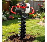 Excavador de agujeros para postes - Barrena de tierra de gasolina de 4 tiempos para vallas, barrenador de agujeros para postes de valla en jardines y tierras agrícolas
