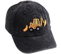 Excavador Gorras Beisbol, Auto Gorra Snapback con Visera Gorra Béisbol Niño Ajustable Sombrero Deportivo Cap Casual Gorras de Algodón para Niños Gorra de Verano Infantil para Niños, 2 a 8 Años (Caqui)