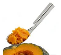 Excavador para calabaza - Extractor de corazón manual de cuchara dentada de acero, cuchara para cortar y cortar cortador, para frutas, verduras, melón cantalupo, y para en el ámbito doméstico y