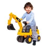 Excavadora con Asiento para niños a Partir de 1 año con Compartimento de Almacenamiento Incorporado, Infantil con 2 Botones de Sonido, de Arena, con Asiento, con Pala