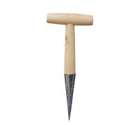 Excavadora de agujeros para plantar - Dibbler manual tipo T, 28x11 cm Madera Metal | Herramienta de jardinería de precisión para flores, verduras, tomates, pepinos, tapón de plantación de invernadero
