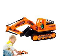 Excavadora de empuje automático - juguete de excavadora | Juguete Digger | Camión de construcción falso para niños de 1 a 3 años de edad vehículos de construcción RC Digger Tractor Control Excavadoras