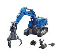 Excavadora de Juguete Coleccionable para Niños - Vehículo de Juego de Ingeniería Giratorio, Azul