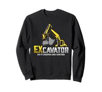 Excavadora Doble Entendre Construcción Humor Puesta de Sol Arte Sudadera