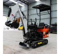 Excavadora en miniatura pequeña zanjadora con cabina, excavadora compacta para construcción resistente, edificio residencial, proyectos de reparación de carreteras