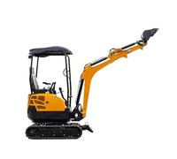 Excavadora hidráulica compacta de 1T con pulgar retroexcavadora, ideal para zanjas de jardín, renovación de granjas y mantenimiento de parques públicos pequeños