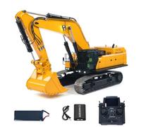 Excavadora hidráulica pesada 1/12 RC 395F de metal con control remoto | US en stock, 54.9 kg, 3.0L Dual Pump Paladin PL18EV LITE Modelo acabado radio, 128.5 x 35.3 x 49 cm