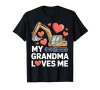 Excavadora My Grandma Loves Me Boys Girls Kids Nieto Camiseta