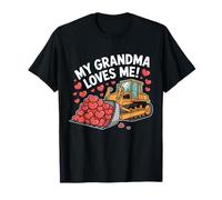 Excavadora My Grandma Loves Me para niños y niñas Camiseta