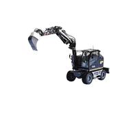 Excavadora pequeña con Ruedas de aleación A910 Escala 1:50 para Adultos Coleccionable Adornos estáticos Adorno Decoración del Hogar