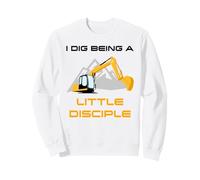 Excavator Construction Kids: Christian Faith Little Disciple Sudadera