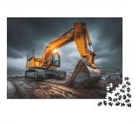 Excavator Heavy Duty Construction Equipment Puzzles Imposible,desafío para Adultos Entretenimiento Creativo 1000 Piezas Obra De Arte De Juego De para Adultos Y Niños Mayores De 12 Años 70x50cm/1000pc