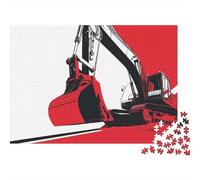 Excavator Heavy Duty Construction Puzzle Imposible,desafío para Adultos Entretenimiento Creativo 1000 Piezas Obra De Arte De Juego De para Adultos, Regalos A Partir De 14 Años 38x26cm/1000pcs